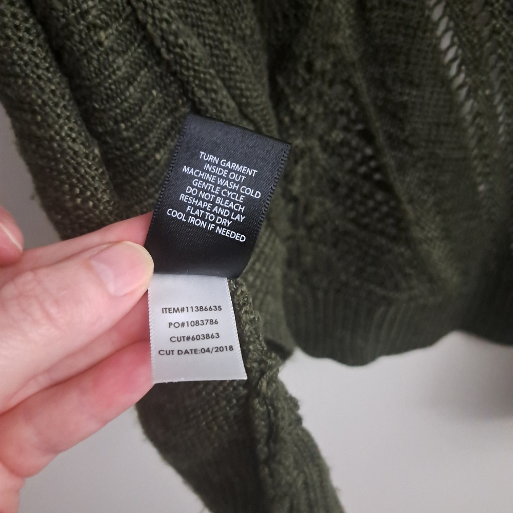 Torrid Olive Green Open Front Short Sleeve Cardigan - Picture 8 of 8